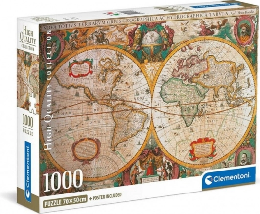 Puslespil 1000 brikker gammel kort