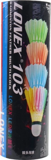 Badmintonfjerbolde med fjer og lys