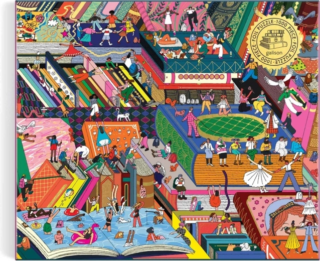 Detaljeret illustration fuld af historier
