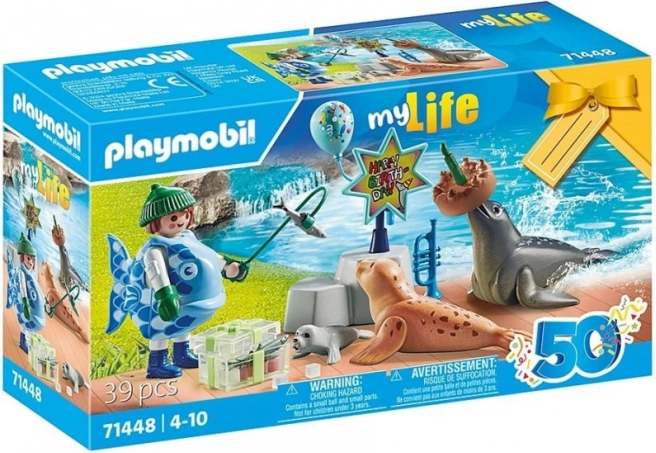 PLAYMOBIL gavesæt: fodring af dyr