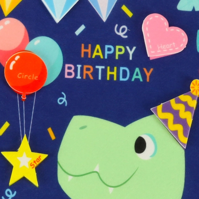 Montessori sensorisk manipulationsplade med dinosaurmotiv blå