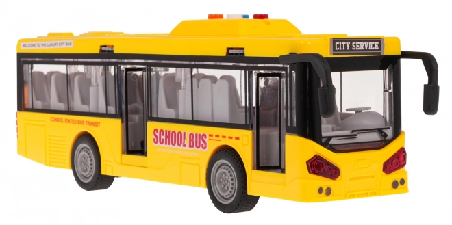 Gul bus med lys- og lydfunktion