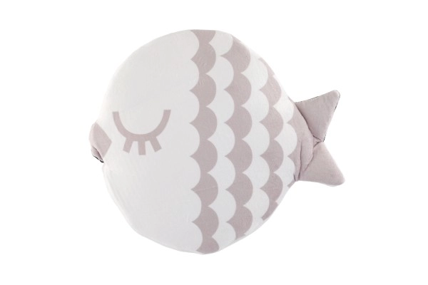 Plys pude 35x30cm sort/hvid i pose 0+