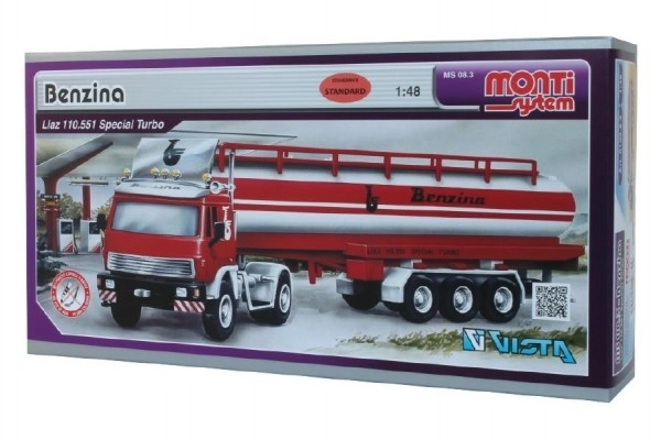 Byggesæt Monti System MS 08.3 Benzina Liaz 1:48 i æske 31,5x16,5x7,5cm