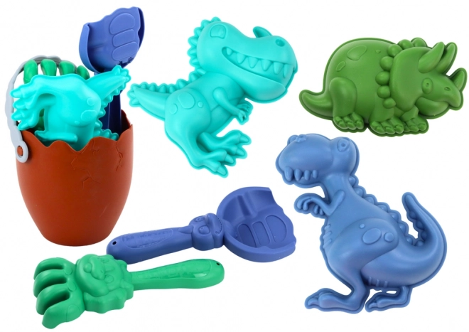 Sæt til sand Dinosaurer Spand til æg Skovl Sandforme
