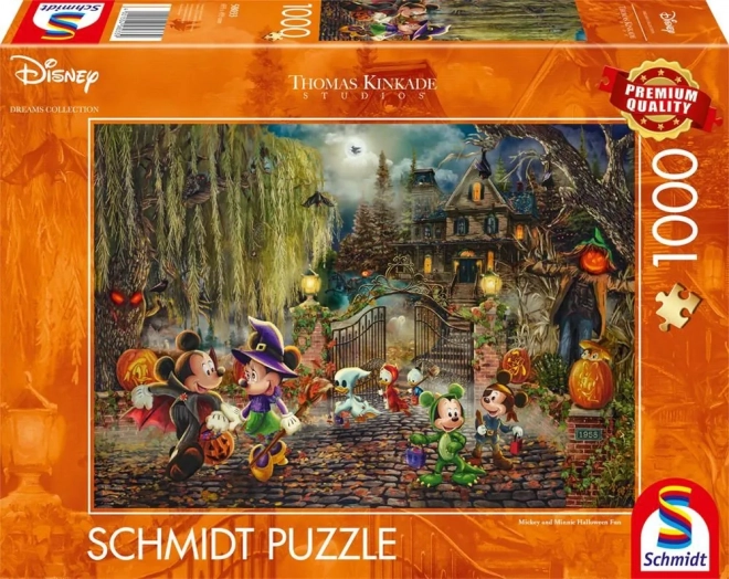 Puslespil Disney: Mickey og Minnie til Halloween 1000 brikker
