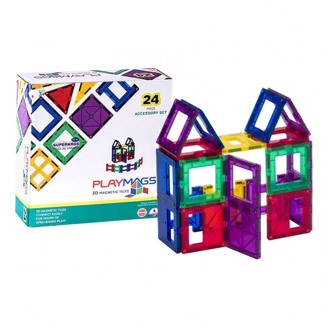 Magnetiske klodser 3D Playmags sæt 24 stk