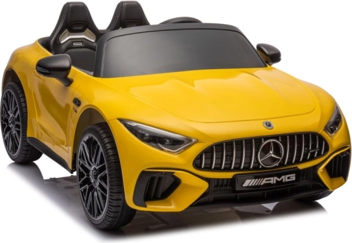 Elektrisk legebil MERCEDES AMG SL63 – gul, lakeret
