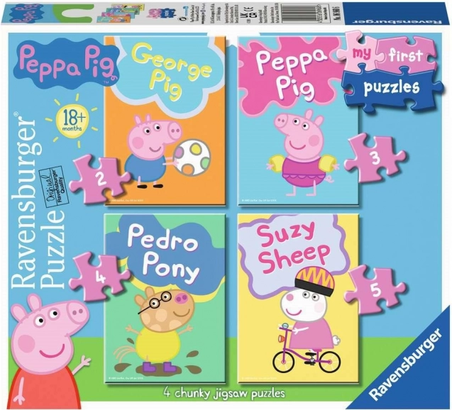 Mit første puslespil Peppa Pig 4-i-1 (2–5 brikker) RAVENSBURGER