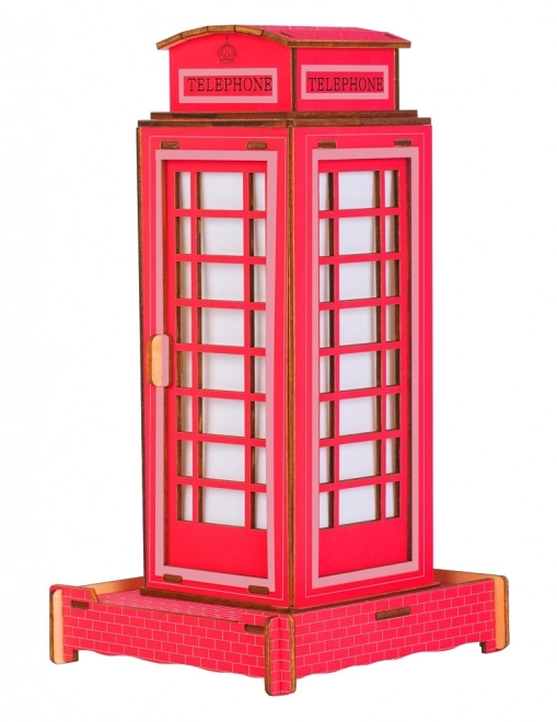 Woodcraft Træ 3D puslespil Britisk telefonboks