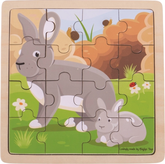 Bigjigs Toys puslespil kanin med kaninunge