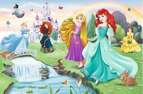 Puslespil 60 brikker Lær prinsesserne at kende DISNEY PRINCESS Trefl