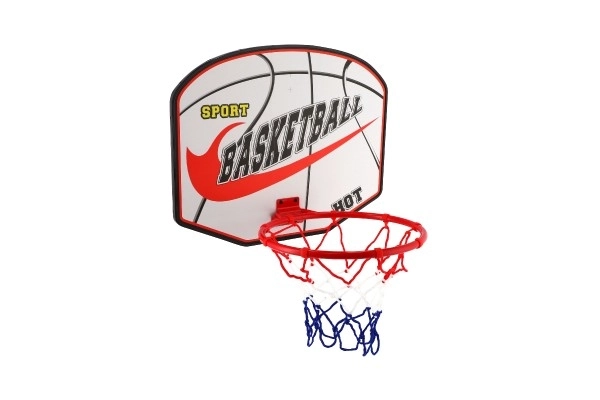 Basketballsæt med træplade og bold