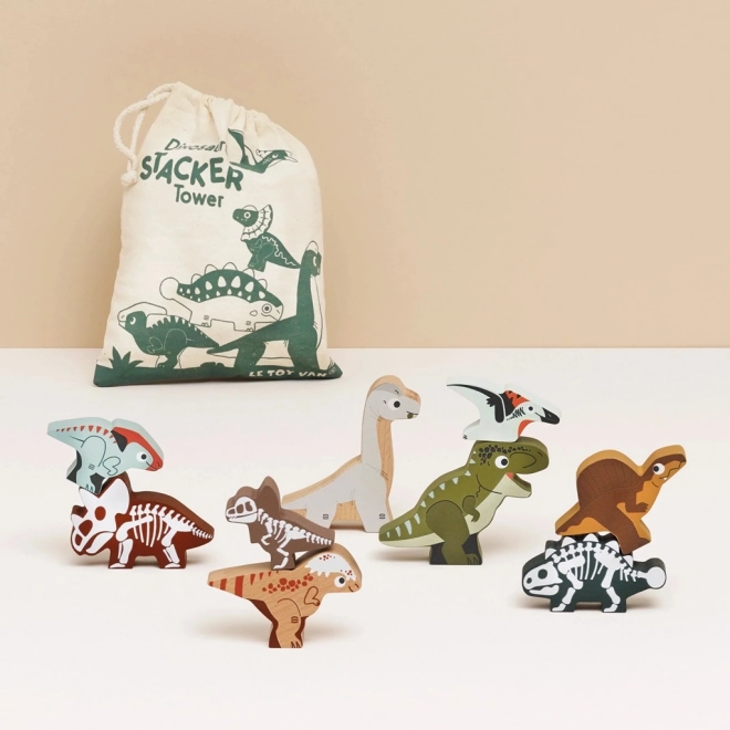 Sammenklappelig tårn dinosaurer fra Le Toy Van