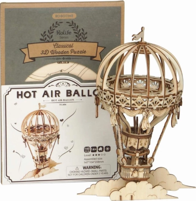 Varmluftballon - 3D træbyggesæt