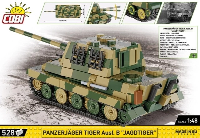 Konstruktionssæt Tank Panzerjäger Tiger Ausf. B Jagdtiger