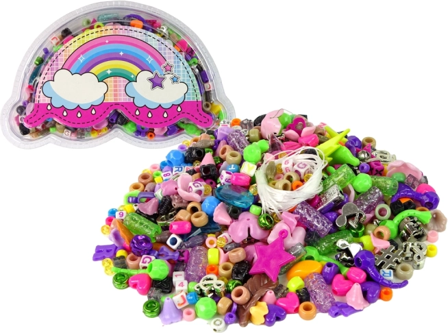 Sæt med farverige perler til DIY-smykkefremstilling