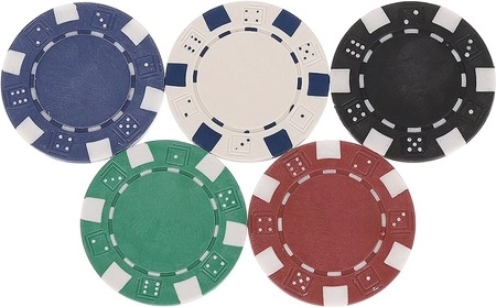 Professionelle jetoner med metalkerne (10 g)
