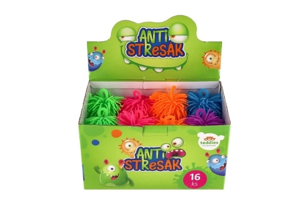 Plysset antistress klemme bold af silikone 7cm med lys på batteri