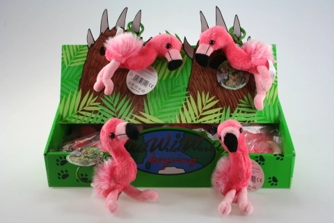 Plys Flamingo nøglering 24/stk