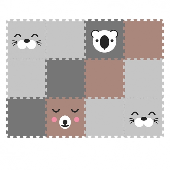 Minideckfloor gulv 12 dele - sæl, bjørn, koala