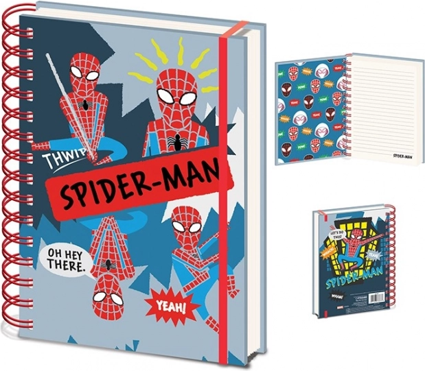 A5-blok med spiralbinding Spiderman Sketch