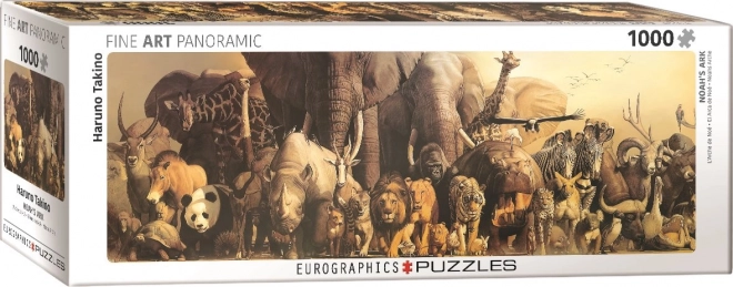 Panoramisk puslespil Noas ark 1000 brikker