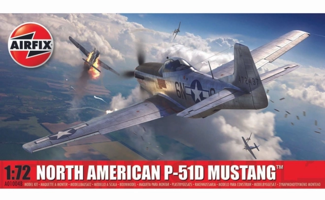Plastmodel af flyvemaskine North American P-51D Mustang
