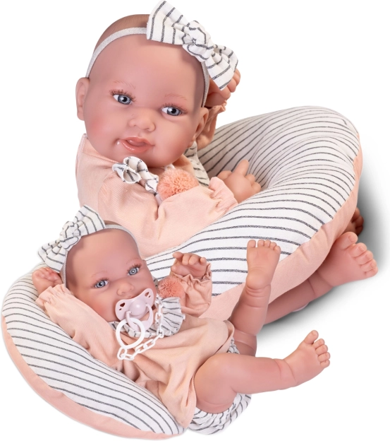 Realistisk babydukke med fuld vinylkrop 42 cm