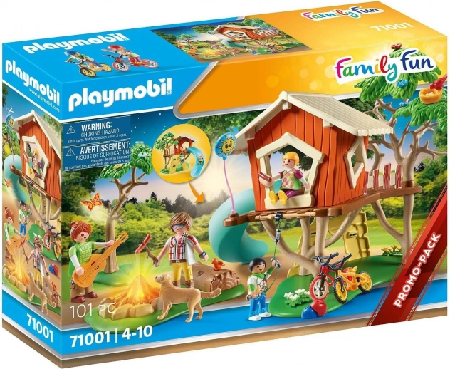 Byggesæt Family Fun – træhus med rutsjebane og figurer