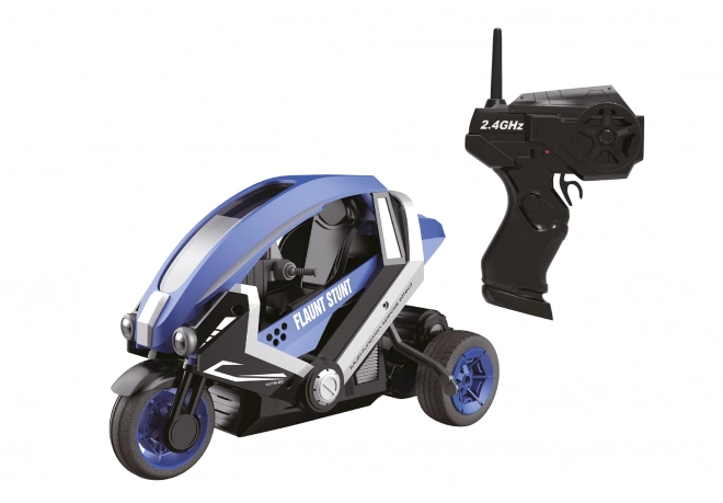 El-trehjulet cykel med fjernbetjening og stunt-tricks 25 cm blå