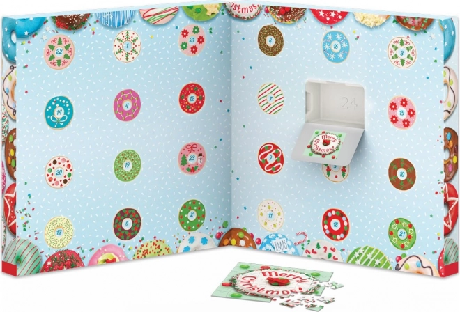 Adventskalender med puslespil Eurographics 24 x 50 stykker – Jule donuts