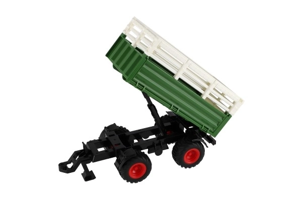 Traktor Zetor RC med trailer plast 42cm 2,4GHz genopladelig pakke + batterier med lyd i kassen