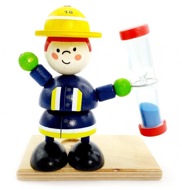Timeglas med brandmand figur til børn