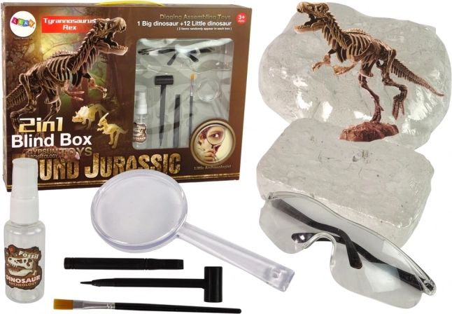Arkæologisæt 2-i-1 Tyrannosaurus dinoskelet