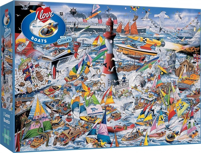Puzzle Jeg Elsker Skibe 1000 brikker fra Gibsons