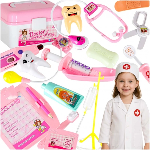 Kuffert fuld af tilbehør til læge og tandlæge