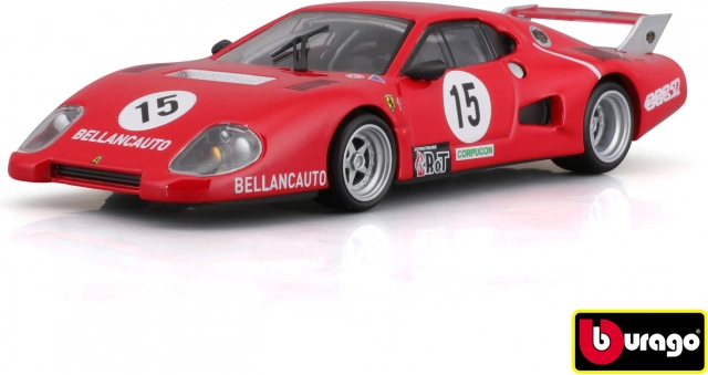 metalmodel af bil 1:43 bburago ferrari 512 bb (ii serie) 1981