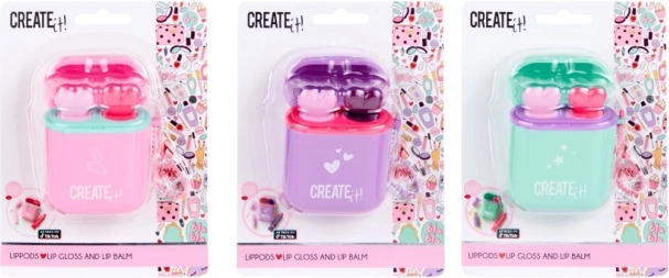 LipPods lipgloss og læbepomade CREATE IT! med nøglering