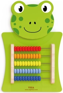 træ vægmonteret abacus frø montessori fsc fra viga