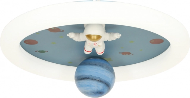 Dæmpbar LED loftlampe til børneværelse med astronaut