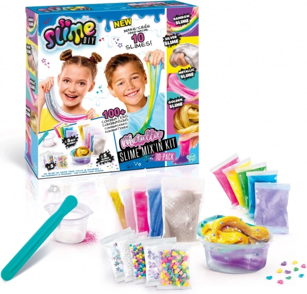 So Slime Metallisk sæt til slimfremstilling 10 stk