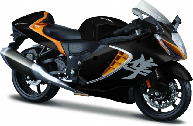 Model af motorcykel Suzuki Hayabusa 2022 med sokkel 1:12