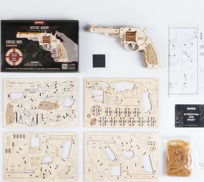 RoboTime 3D træ mekanisk puslespil Revolver Corsac