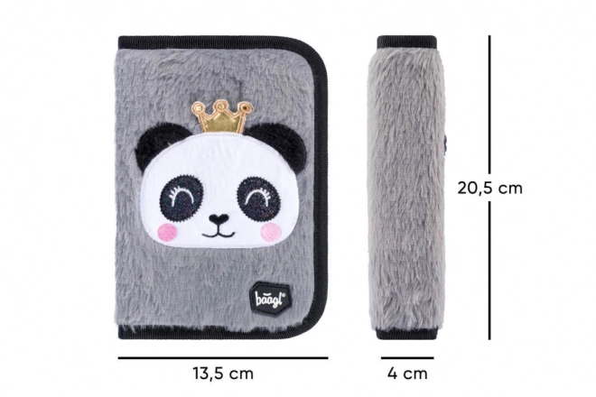 BAAGL Skole penal klassisk to flapper Panda