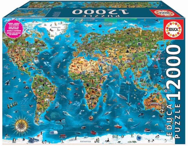 EDUCA Puzzle Verdens Vidundere 12000 brikker