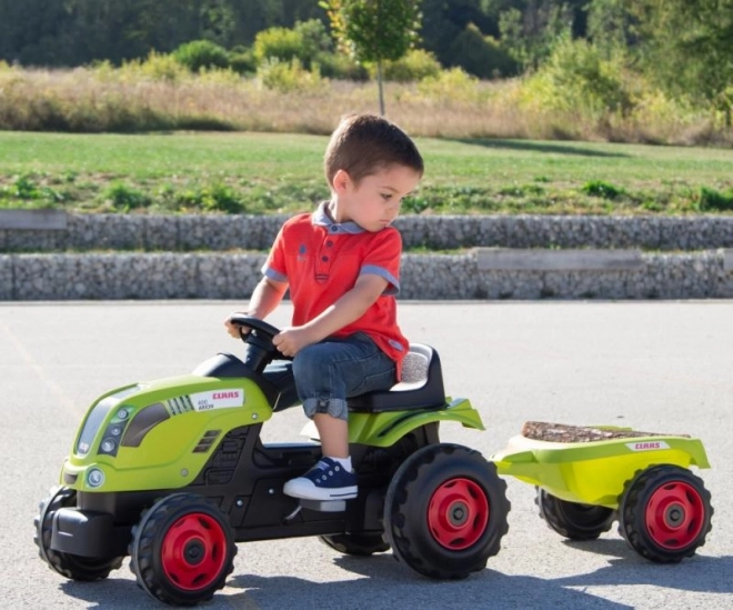 Pedaltraktor CLAAS Arion 400 med vogn grøn