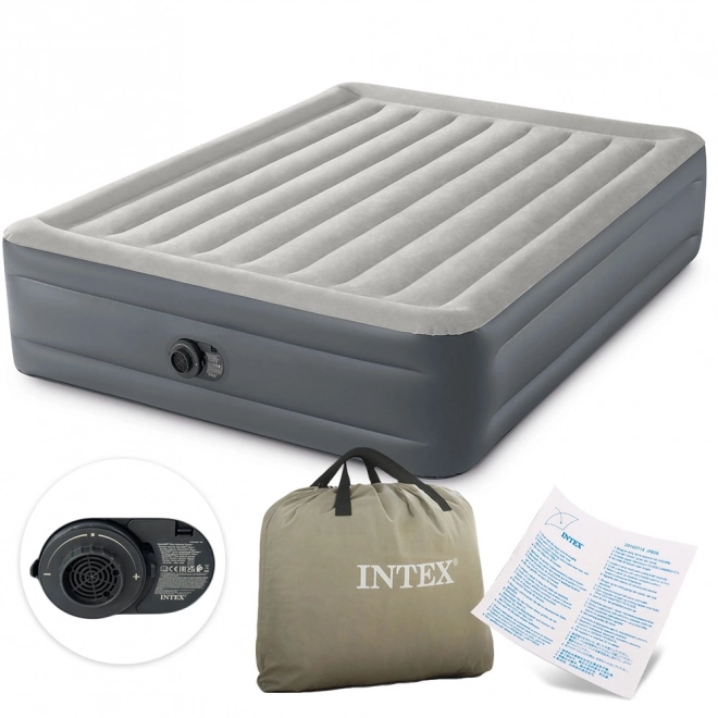 Oppustelig madras med indbygget pumpe 203 × 152 × 46 cm INTEX