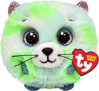 Plysjlegetøj TY Beanie Balls kat grøn