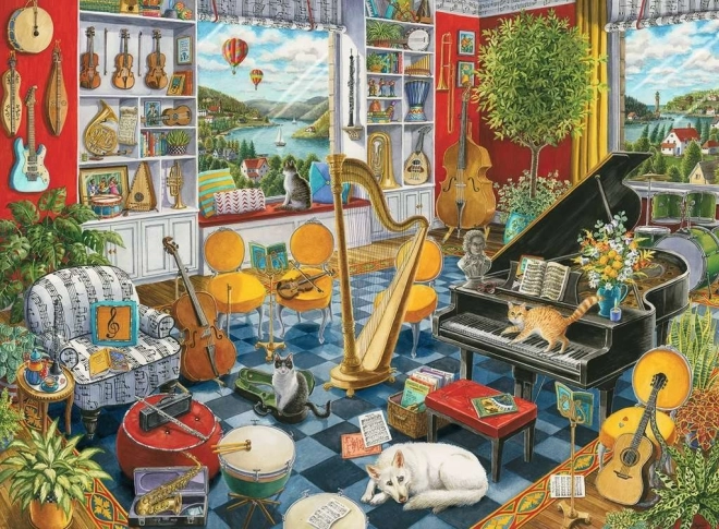 Ravensburger puslespil Musikværelse 500 brikker